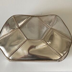 POVERTY FLATS by rian Geometric Pale Gold Clutch